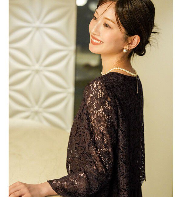 ANY SIS「【Lily Calin】レース&times;プリーツコンビ ドレス」|ドレス|