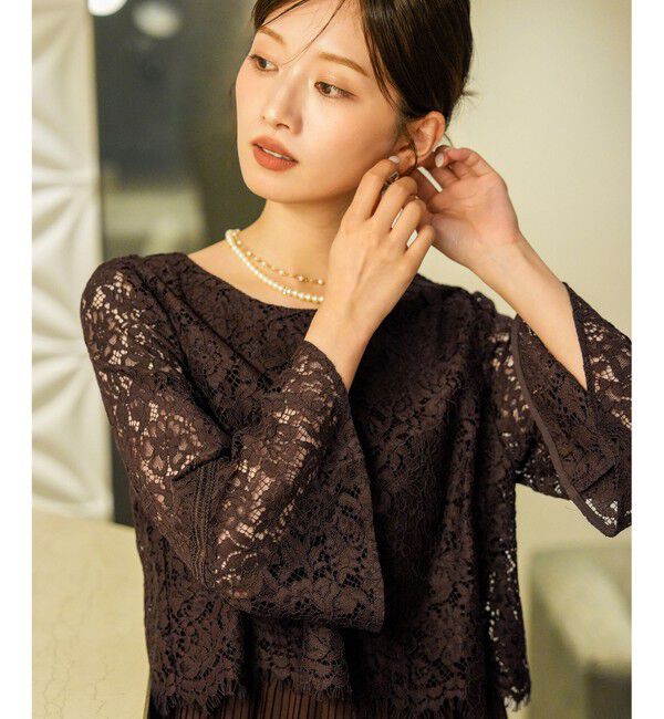 ANY SIS「【Lily Calin】レース&times;プリーツコンビ ドレス」|ドレス|