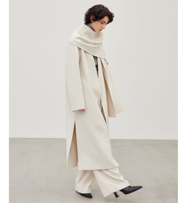 BEIGE,「【Oggi 2月号掲載】GRASSE / ストール付きリバーロングコート」|その他|