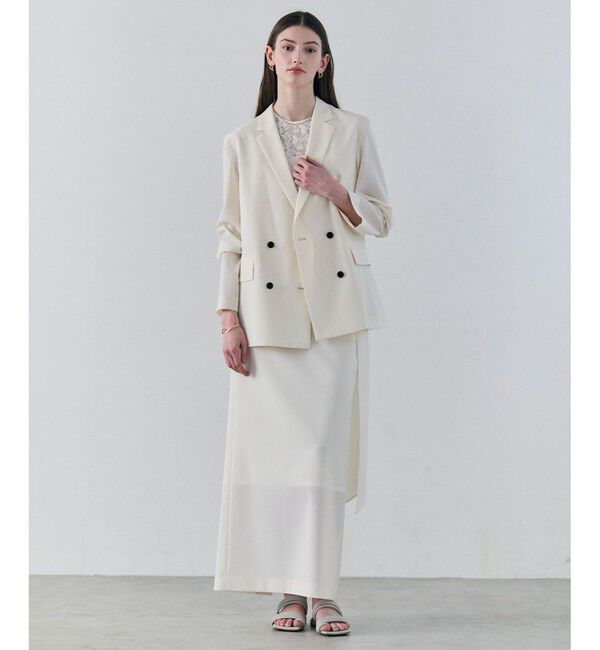 BEIGE,「【マルチファンクション素材・セットアップ対応】BATEAU / メランジ ダブルジャケット」|テーラードジャケット|