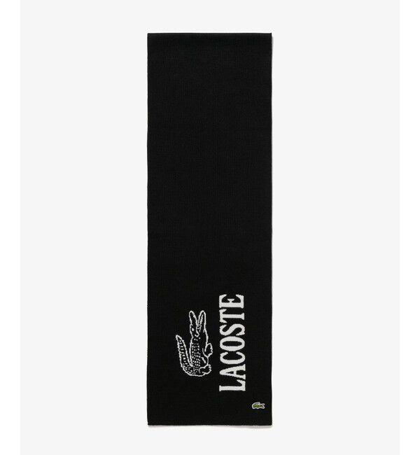 LACOSTE「ウールブレンド ワニロゴジャカードマフラー」|マフラー|