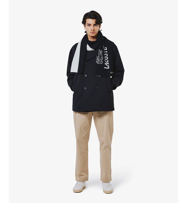 LACOSTE「ウールブレンド ワニロゴジャカードマフラー」|マフラー|