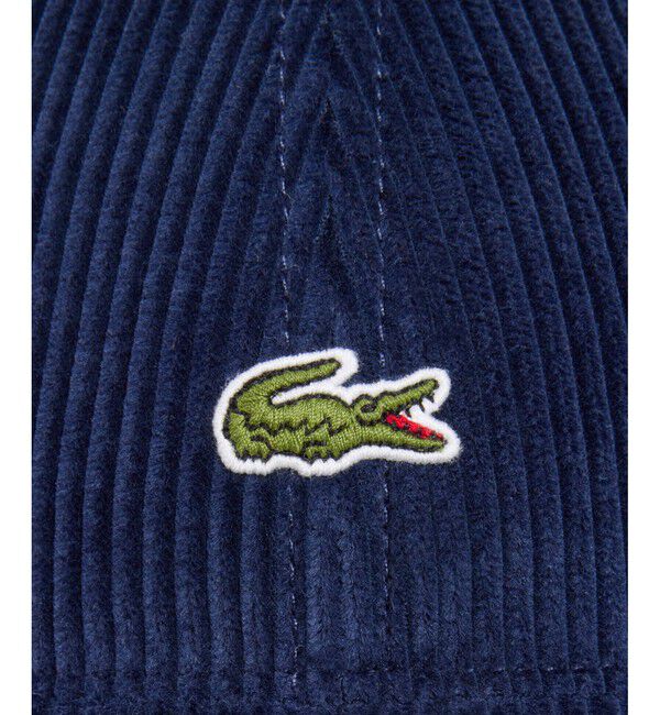 LACOSTE「ワニロゴパッチコーデュロイキャップ」|キャップ・キャスケット|