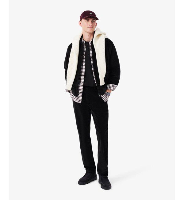 LACOSTE「ワニロゴパッチコーデュロイキャップ」|キャップ・キャスケット|
