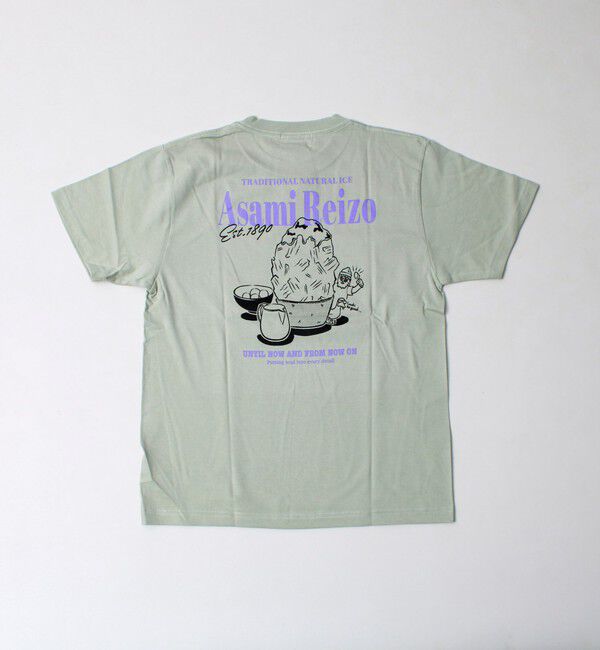FREDY MAC「【Duckster&times;阿左美冷蔵】コラボ かき氷と白玉Tシャツ ユニセックス」|Tシャツ・カットソー|イエローグリーン