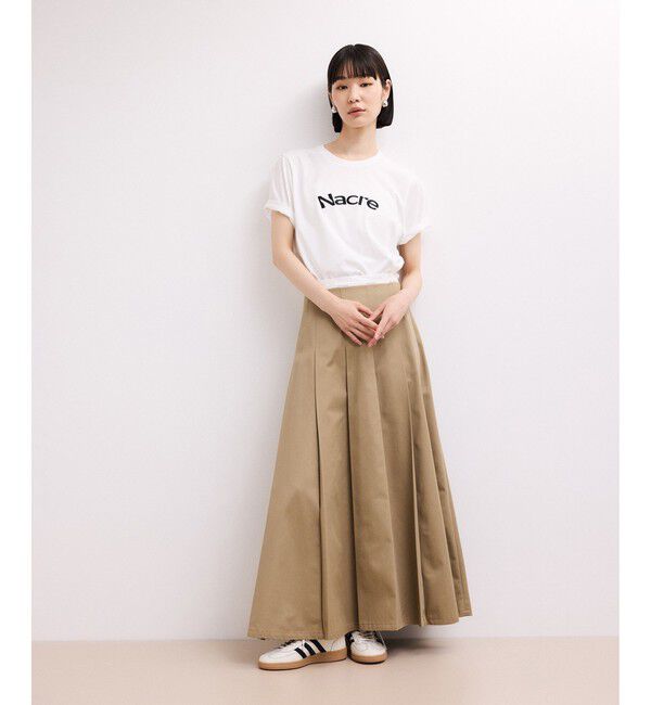 ADAM ET ROPE'「【WEB限定】クリーンタッチコットン刺しゅうロゴT」|Tシャツ・カットソー|