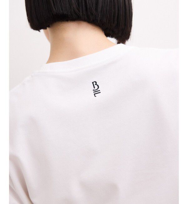 ADAM ET ROPE'「【WEB限定】クリーンタッチコットン刺しゅうロゴT」|Tシャツ・カットソー|