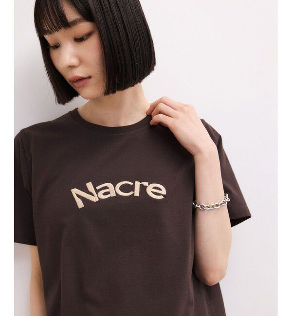 ADAM ET ROPE'「【WEB限定】クリーンタッチコットン刺しゅうロゴT」|Tシャツ・カットソー|