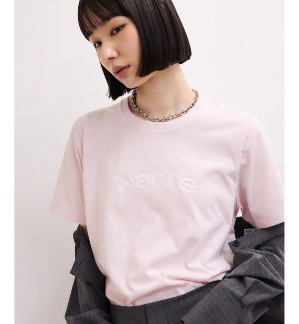 ADAM ET ROPE'「【WEB限定】クリーンタッチコットン刺しゅうロゴT」|Tシャツ・カットソー|