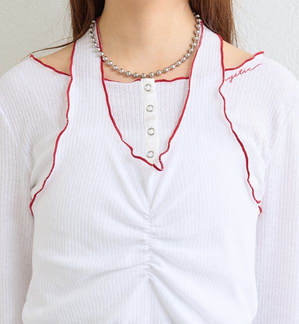  「シアーレイヤードメローTOPS」|Tシャツ・カットソー|