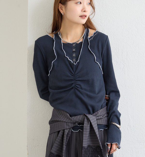  「シアーレイヤードメローTOPS」|Tシャツ・カットソー|