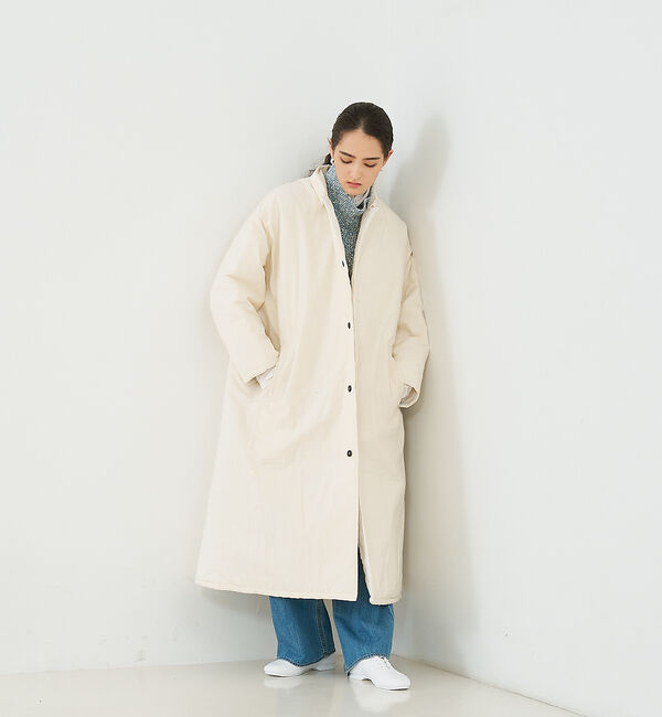 collex「【yarmo/ヤーモ】Quilting Lab Coat キルティングラボコート」|ステンカラーコート|