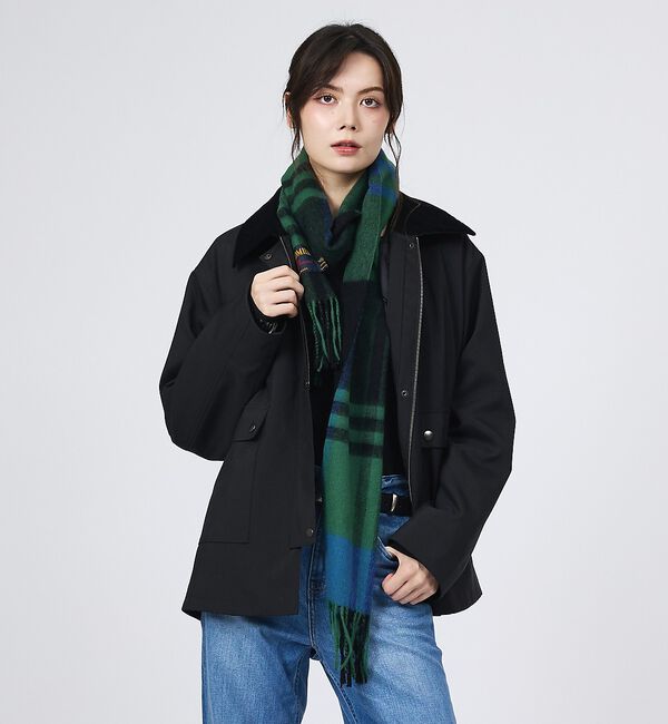 ABAHOUSE「【TWEEDMILL / ツイードミル】Lambswool Scarf / ラム」|マフラー|グリーン系その他2