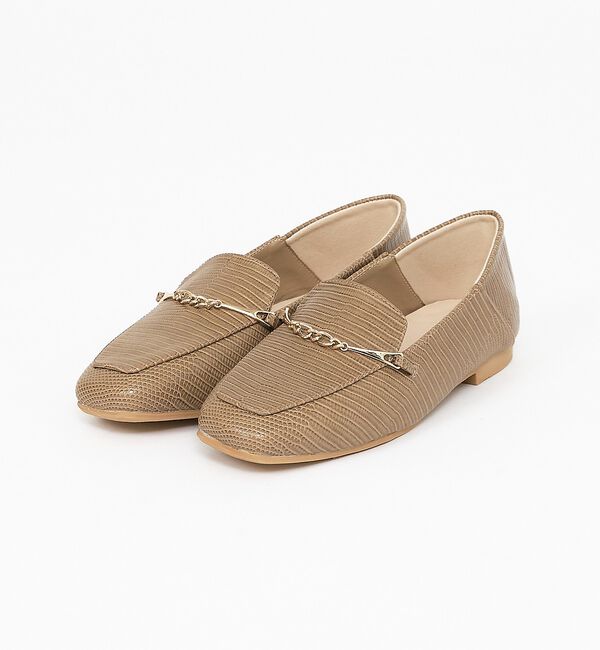 AU BANNISTER「【販売店舗限定】バブーシュビットモカスクエアトゥローファー【予約】」|ローファー|ダークベージュ