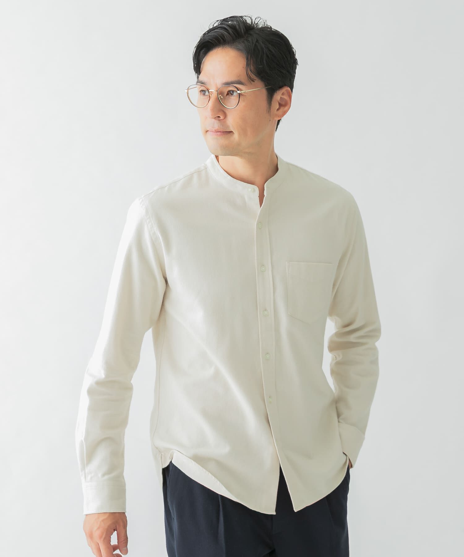 URBAN RESEARCH ROSSO「『抗菌 / 防臭』『XXLｻｲｽﾞあり』ﾊｲﾊﾟﾌｫｰﾏﾝｽﾌﾗﾝﾈﾙﾊﾞ 」|シャツ・ブラウス|アイボリー