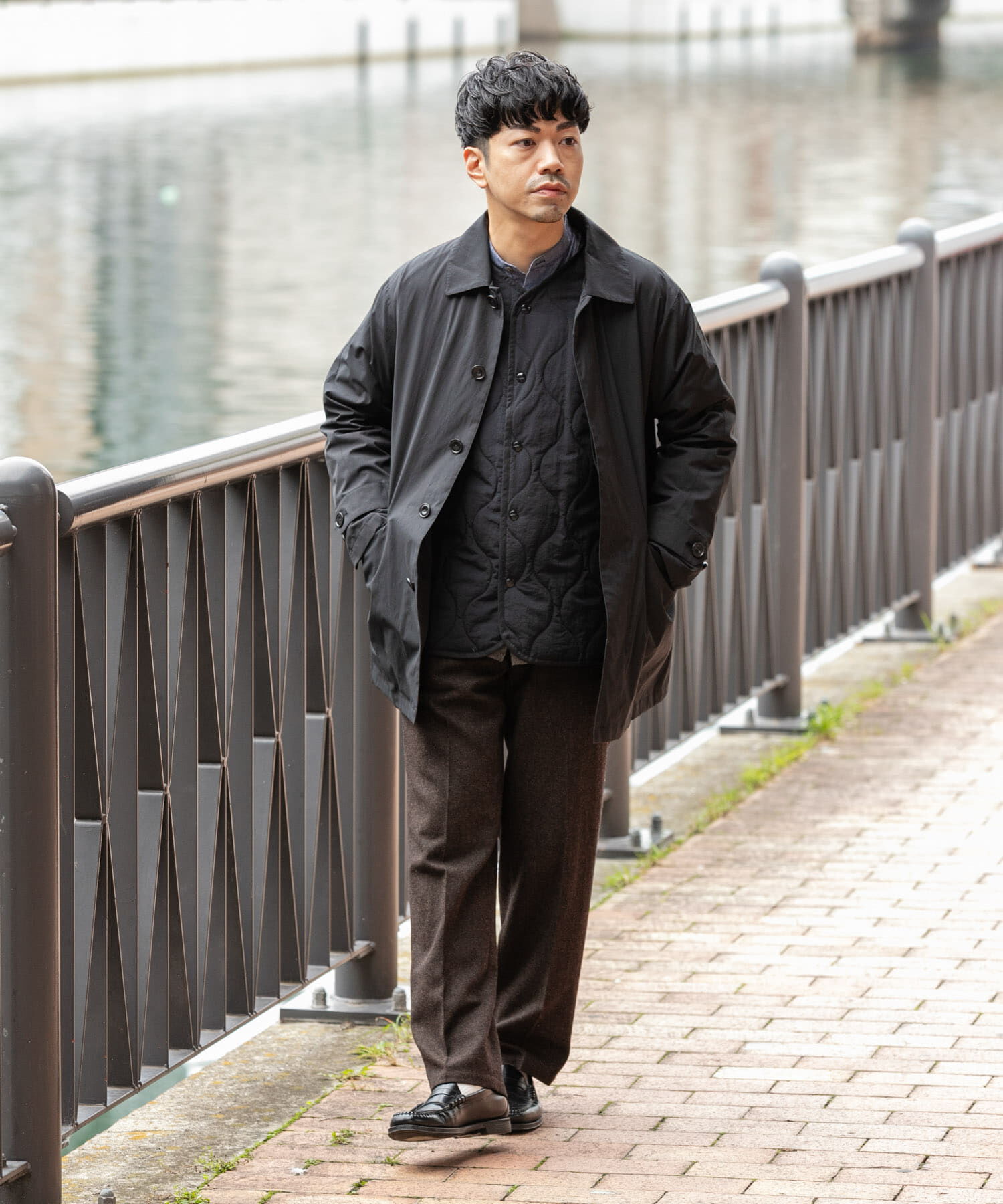 URBAN RESEARCH ROSSO「3WAYステンカラーハーフコート ライナーセット」|ステンカラーコート|