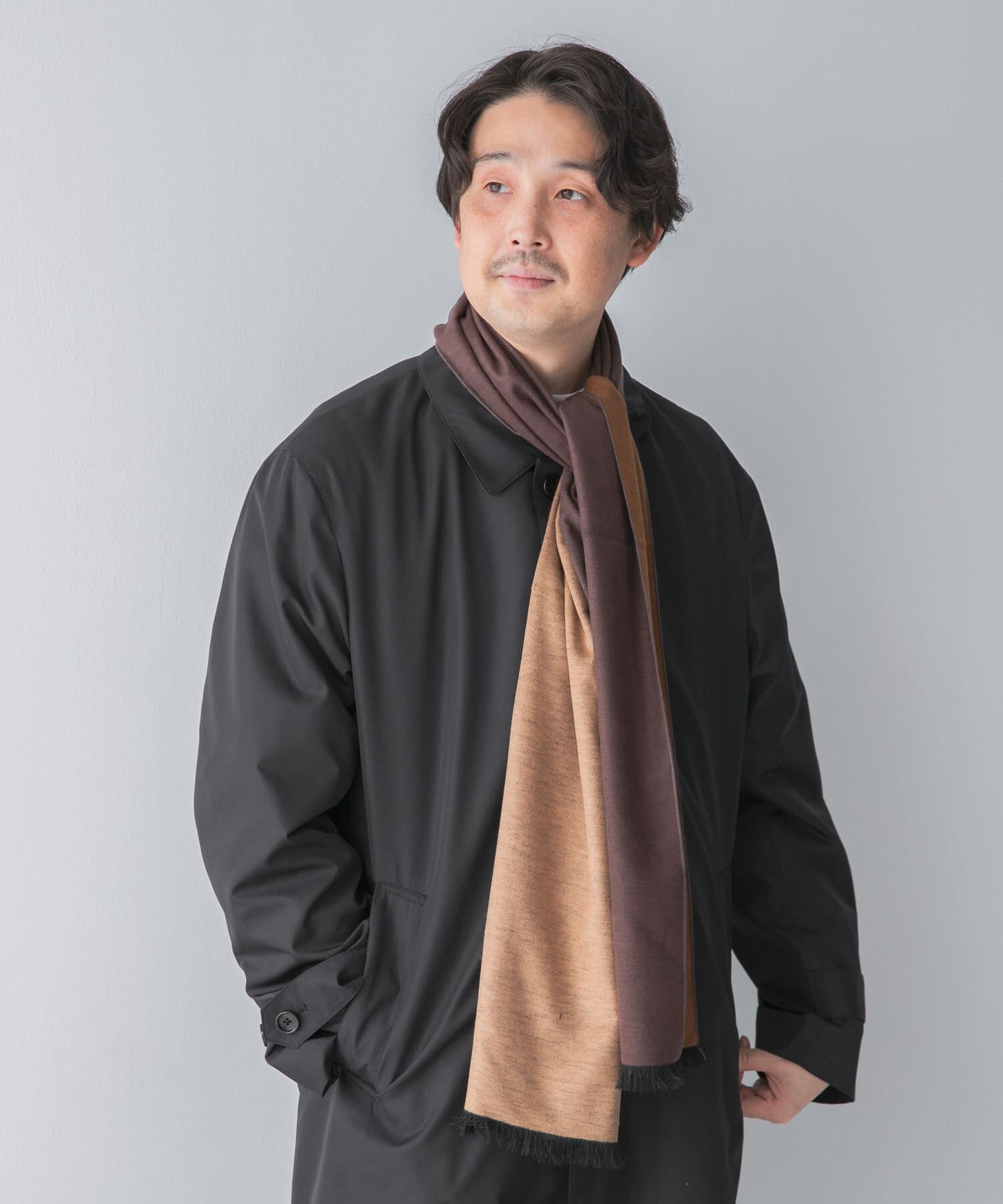 URBAN RESEARCH DOORS「LIFE STYLE TAILOR　シルクリバーシブルマフラー」|マフラー|
