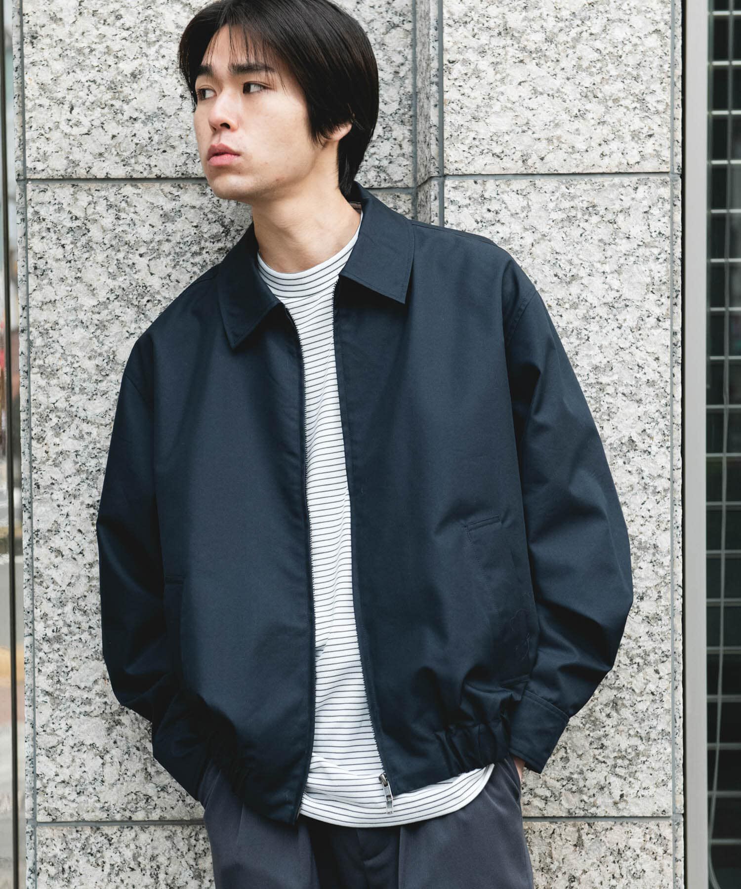 URBAN RESEARCH DOORS「ヘムシャーリング フルジップ ブルゾン」|ブルゾン・スタジャン|