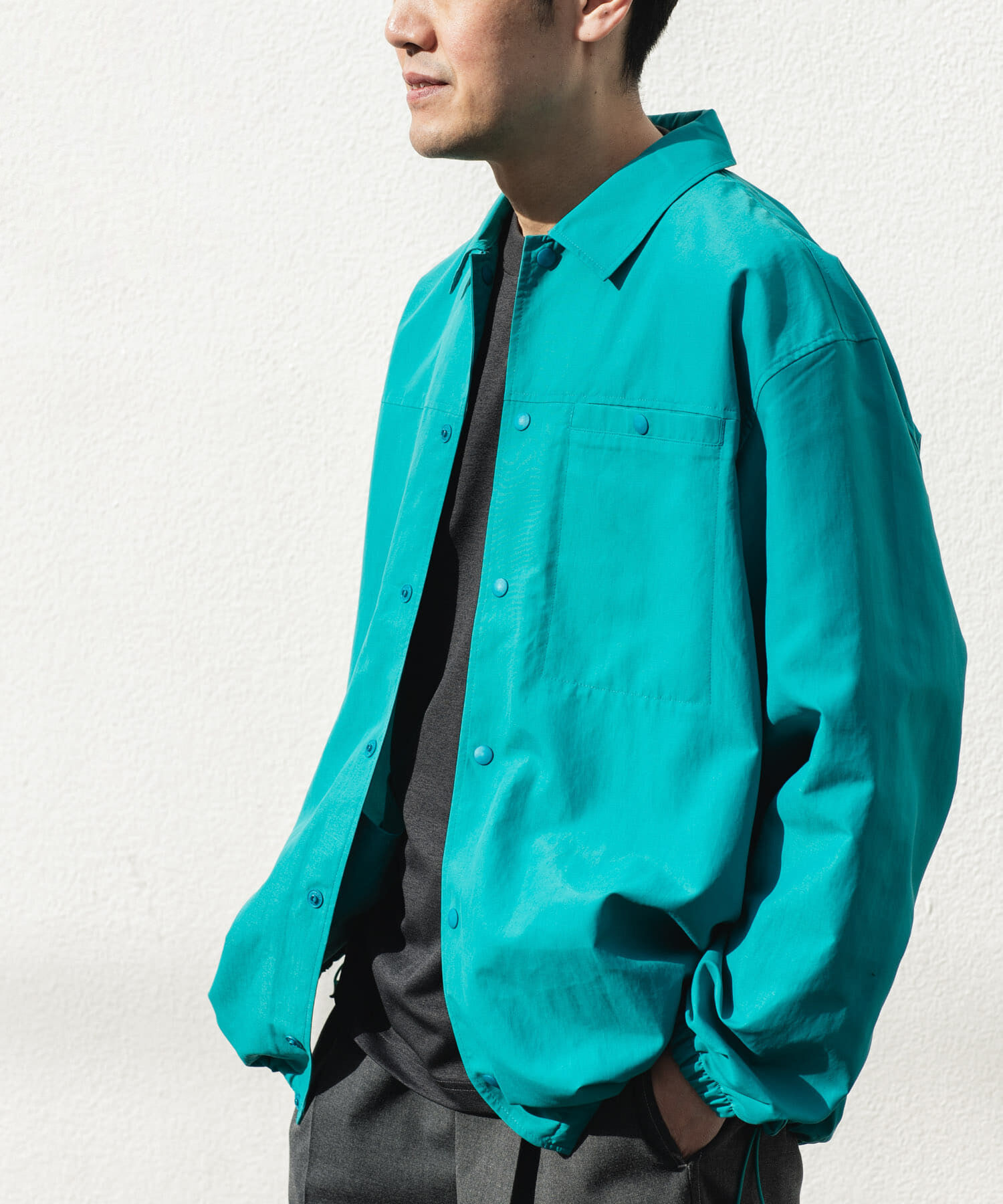 URBAN RESEARCH DOORS「『別注』Marmot&times;DOORS　COACH SHIRTS JACKET」|ノーカラーコート|