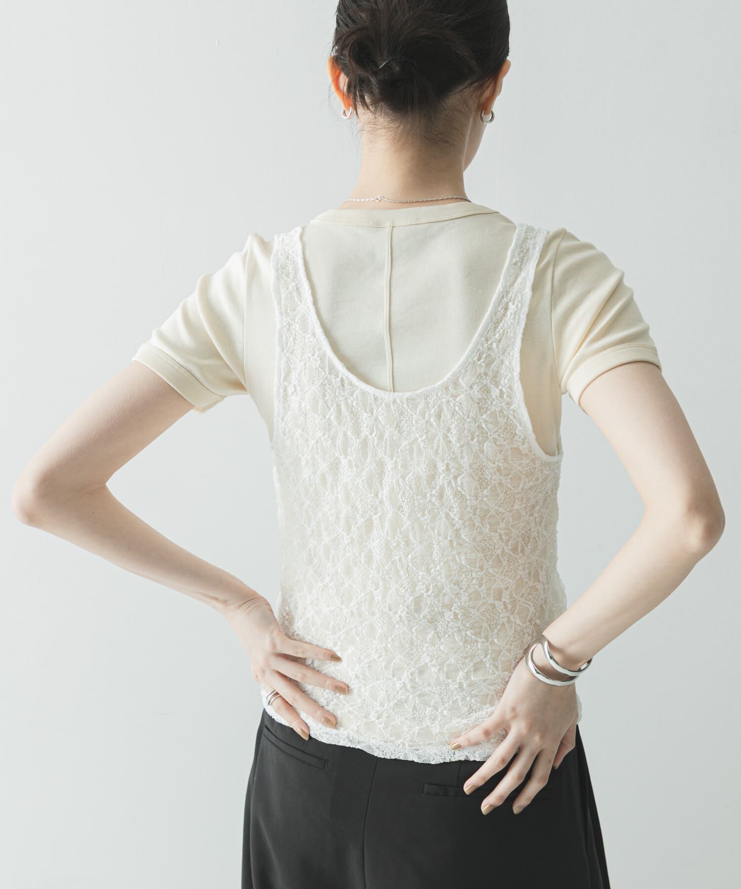 URBAN RESEARCH「ストレッチレース2WAYタンクトップ」|タンクトップ|