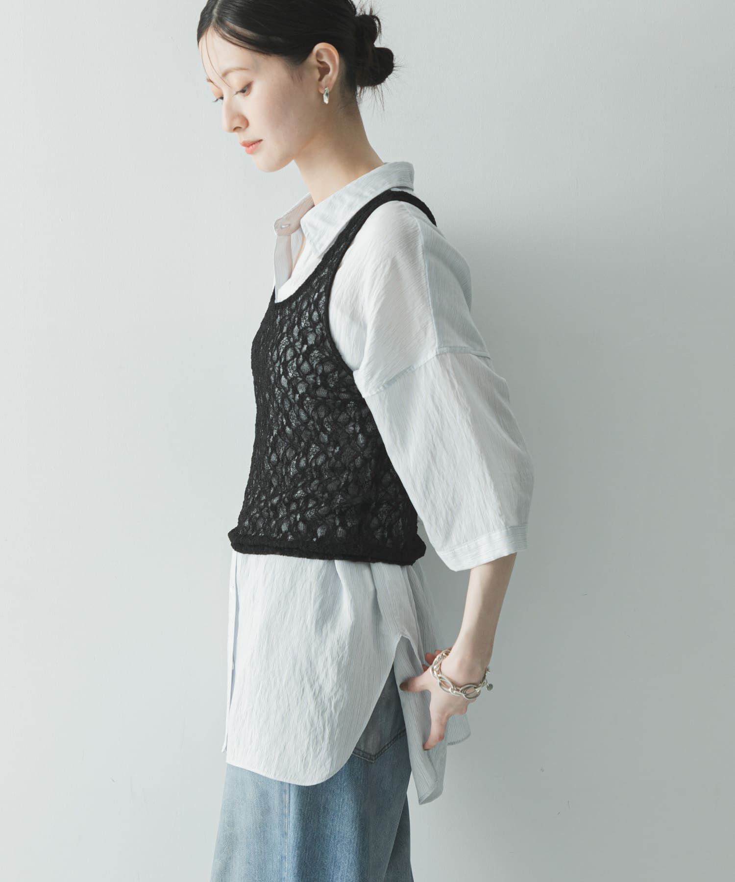URBAN RESEARCH「ストレッチレース2WAYタンクトップ」|タンクトップ|