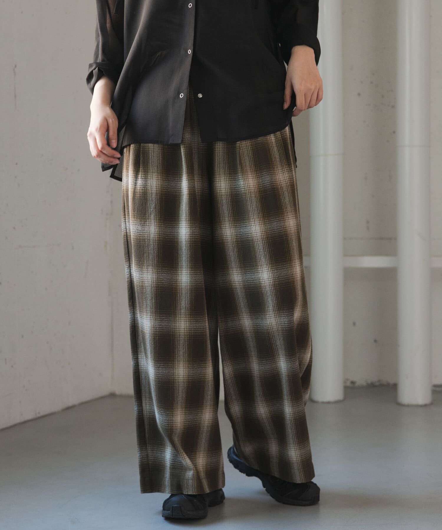 URBAN RESEARCH DOORS「FORK&SPOON　オンブレチェックパンツ」|その他|