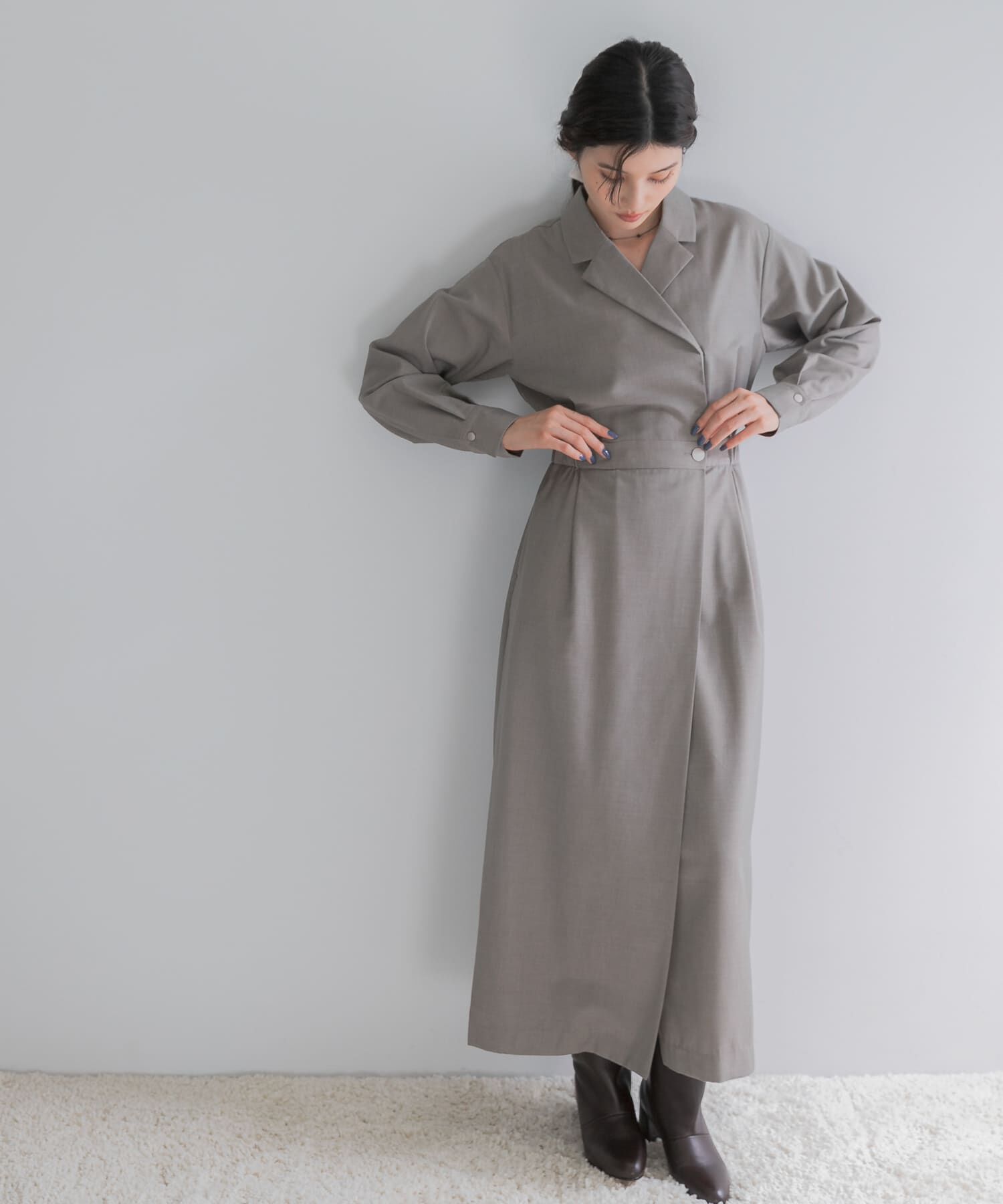 URBAN RESEARCH ROSSO「カシュクールデザインウーステッドワンピース」|ワンピース|