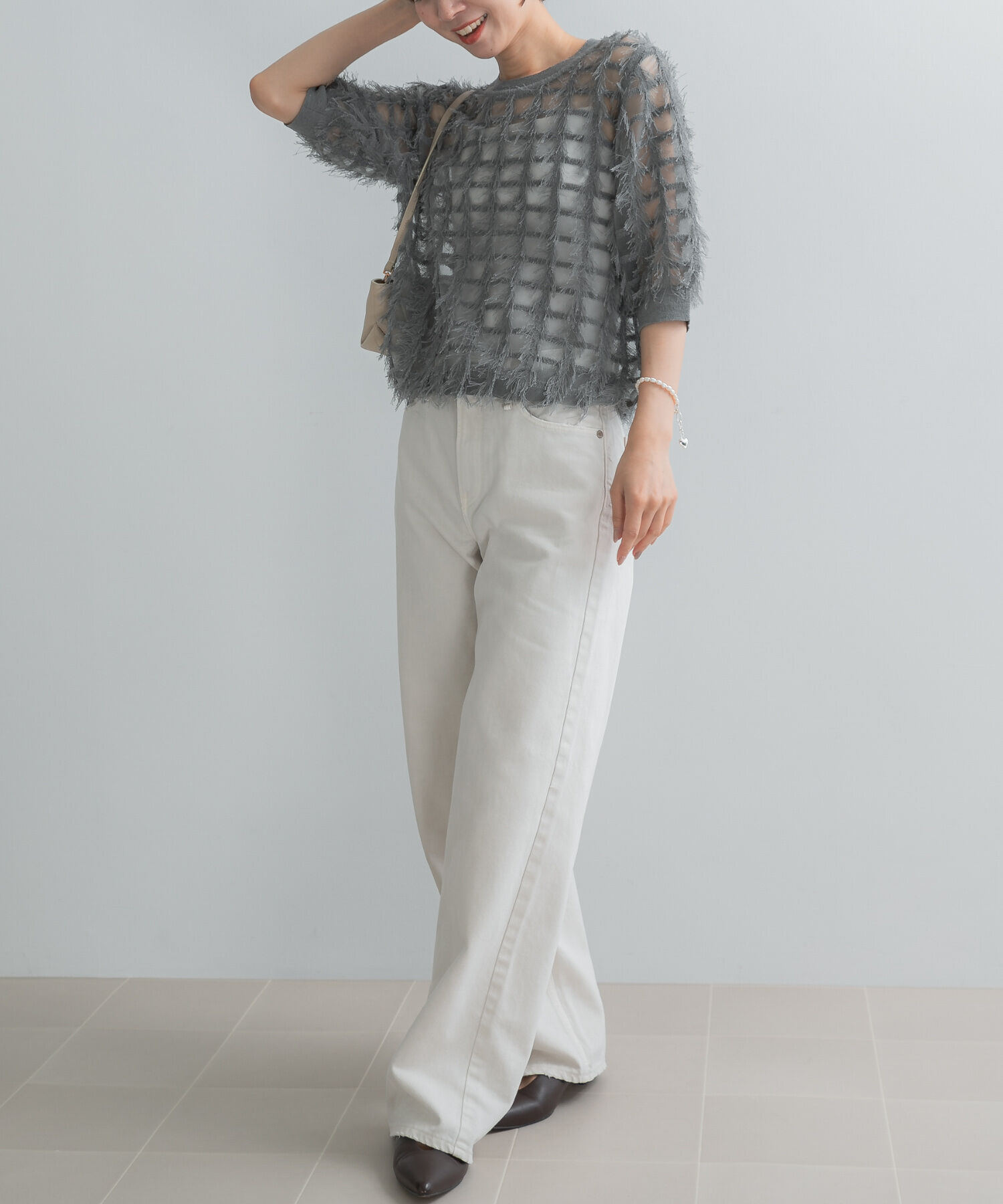 URBAN RESEARCH ROSSO「Torrazzo Donna　SHEER SHAGGY TOP」|ニット・セーター|