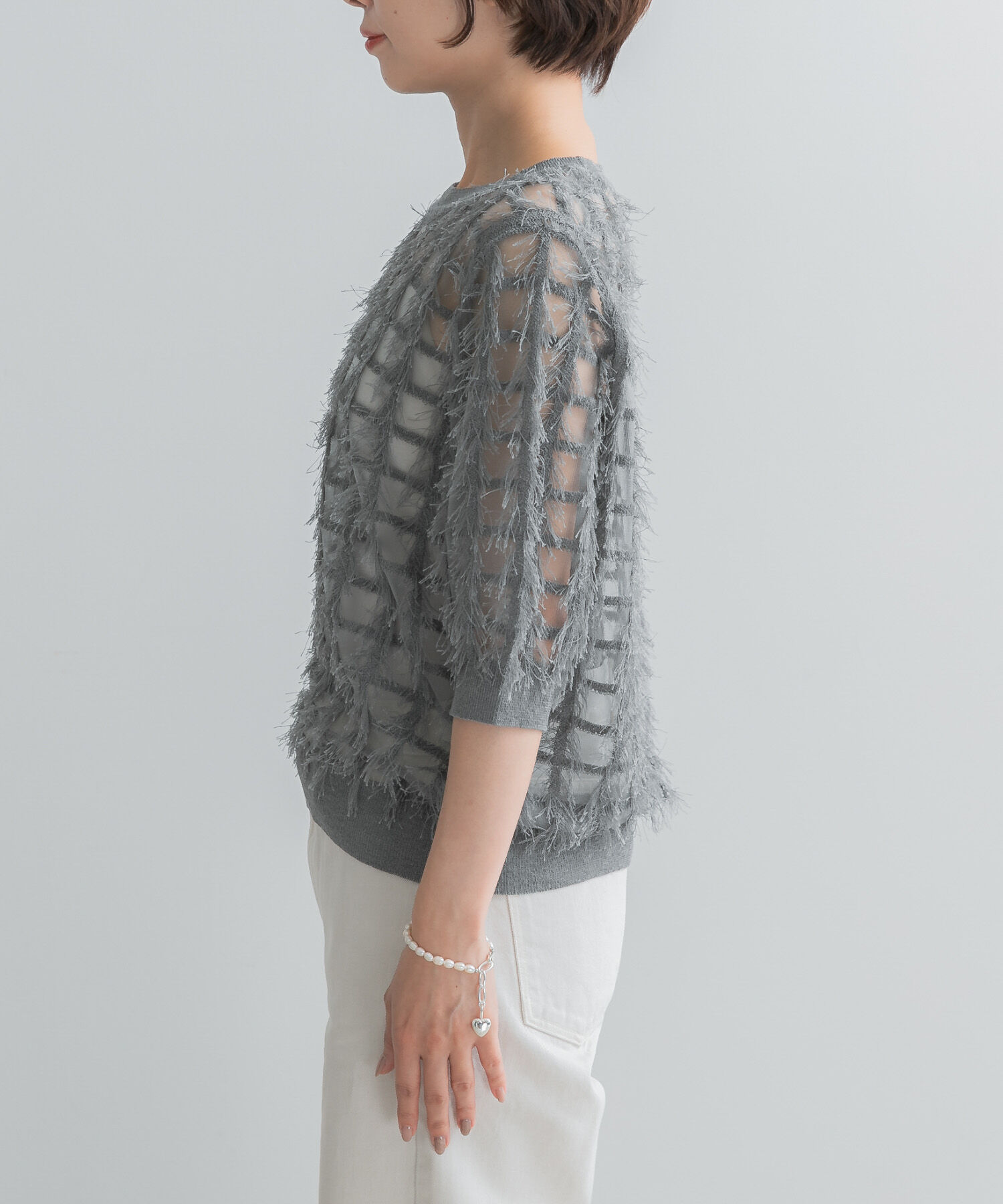 URBAN RESEARCH ROSSO「Torrazzo Donna　SHEER SHAGGY TOP」|ニット・セーター|