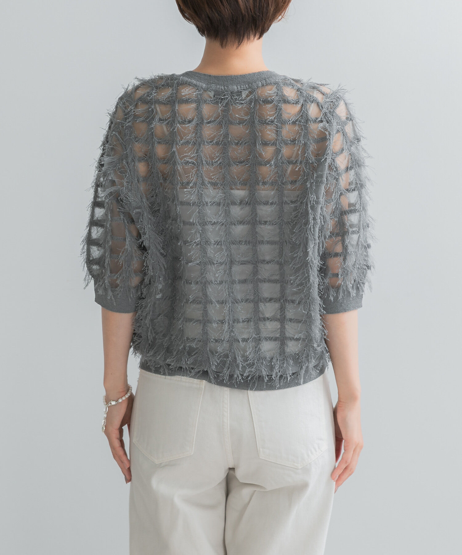 URBAN RESEARCH ROSSO「Torrazzo Donna　SHEER SHAGGY TOP」|ニット・セーター|