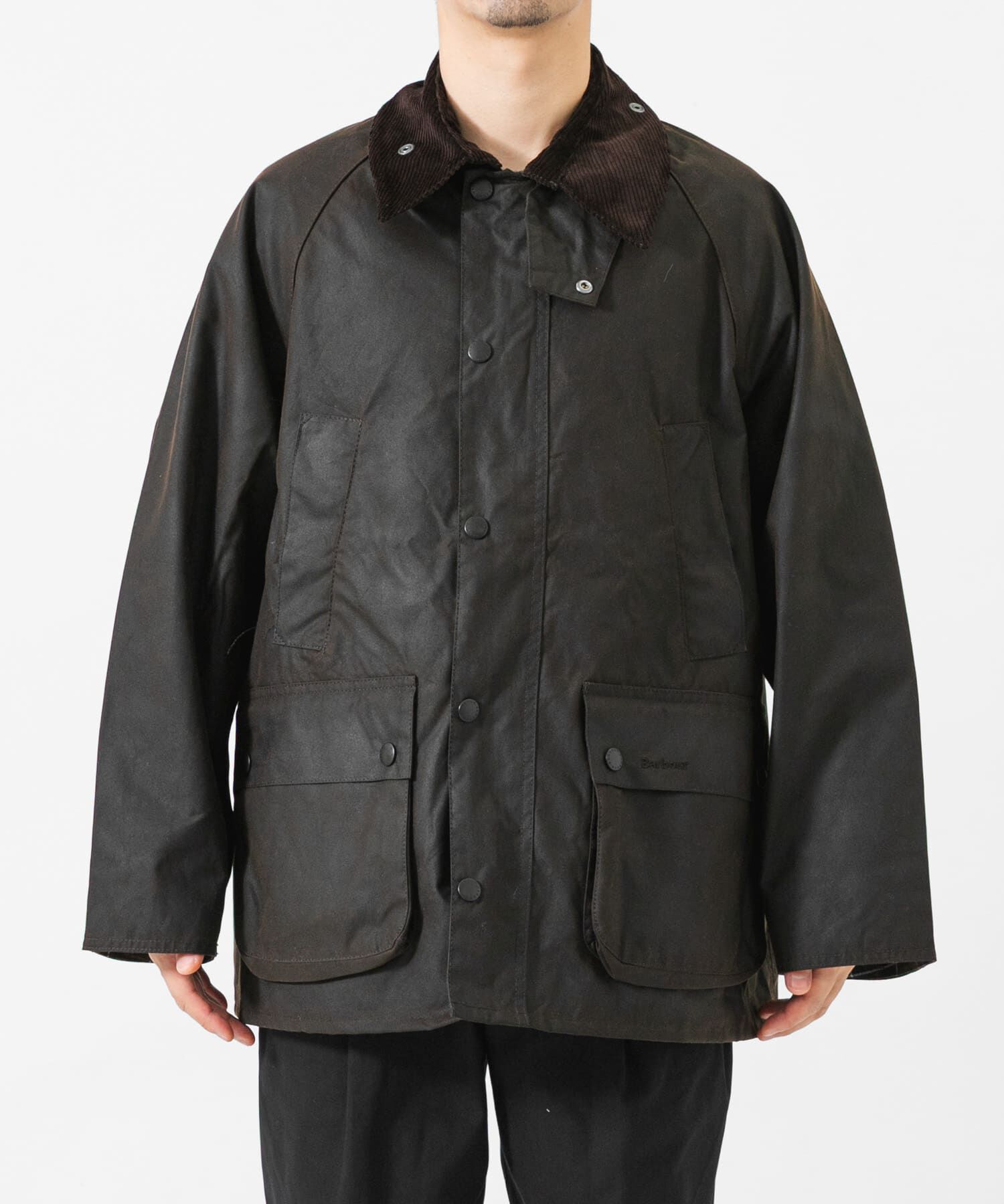 URBAN RESEARCH「Barbour　OS BEDALE WAX JACKET」|ノーカラーコート|