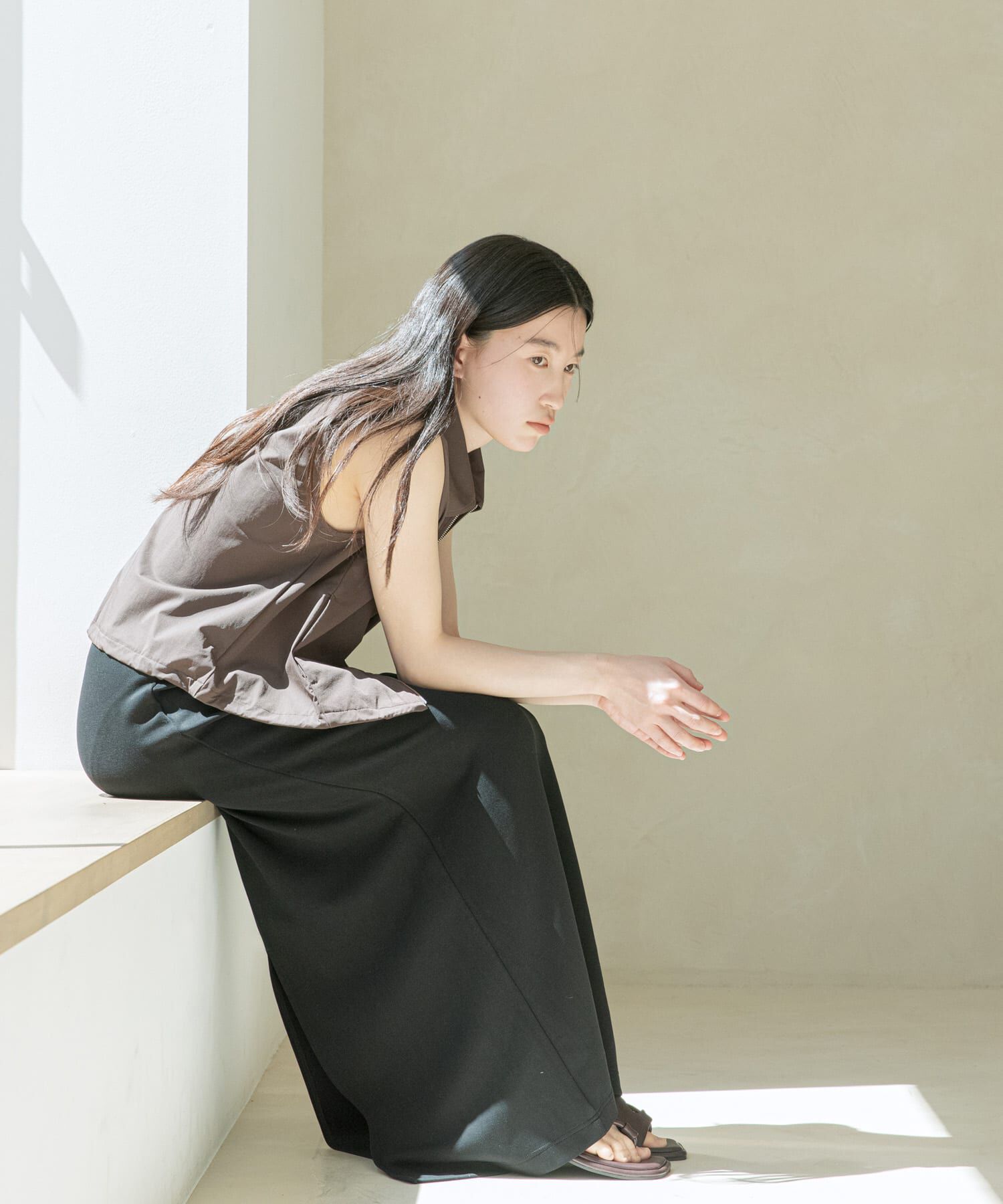 SENSE OF PLACE by URBAN RESEARCH「『撥水』SKINProof 撥水ドレープスカート」|スカート|