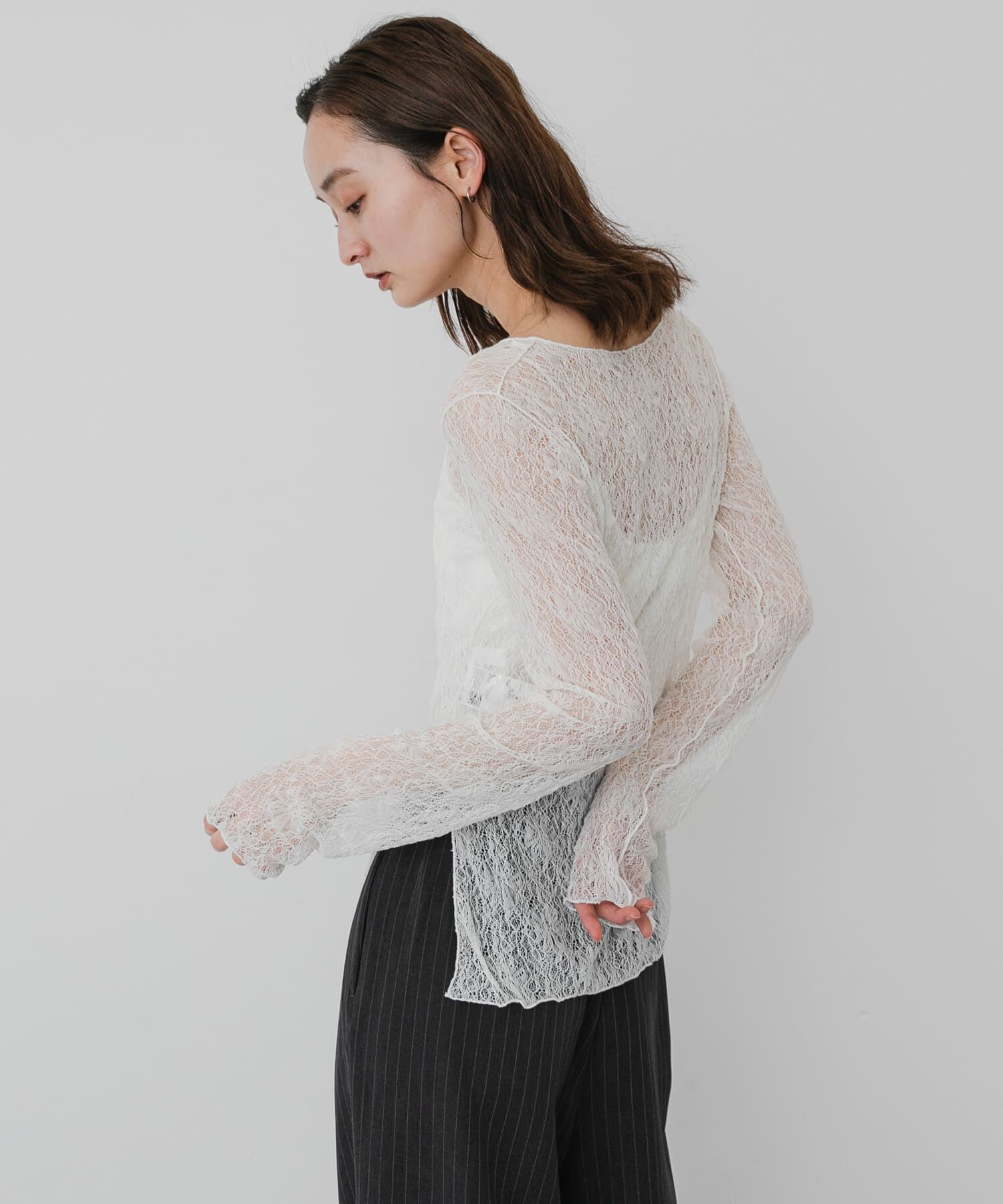 SENSE OF PLACE by URBAN RESEARCH「シアーレースカットトップ」|Tシャツ・カットソー|