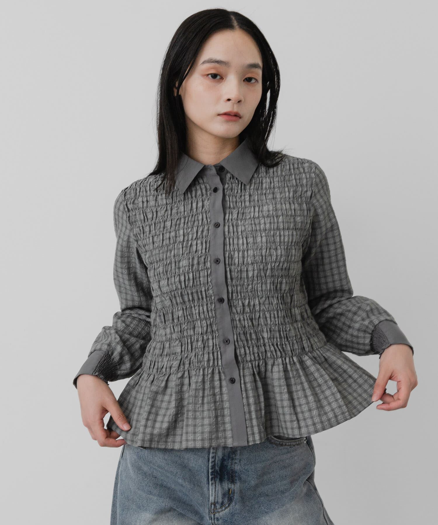 SENSE OF PLACE by URBAN RESEARCH「シャーリングギャザーシャツ」|シャツ・ブラウス|