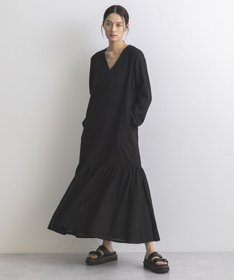 GARAGE OF GOOD CLOTHING「【TORRAZZO DONNA】Sheer JQ Dress」|ワンピース|Black
