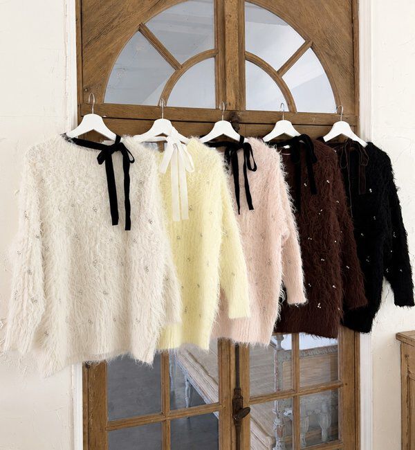  「【Premium order】ふわモテジュエルニットワンピ」|ワンピース|