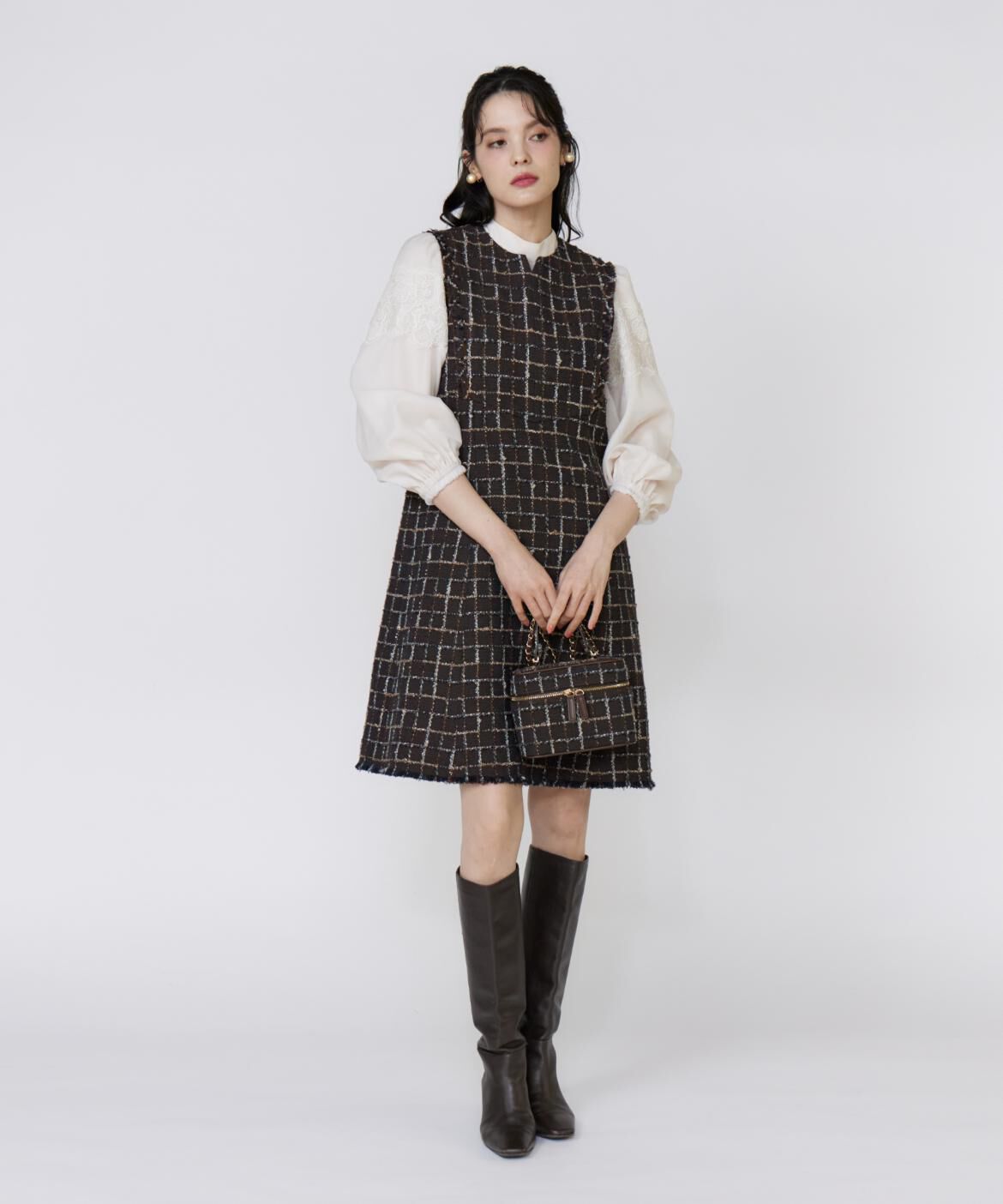 Maglie le cassetto「《M Maglie le cassetto》LINTONツイードバニティバッグ」|ハンドバッグ|