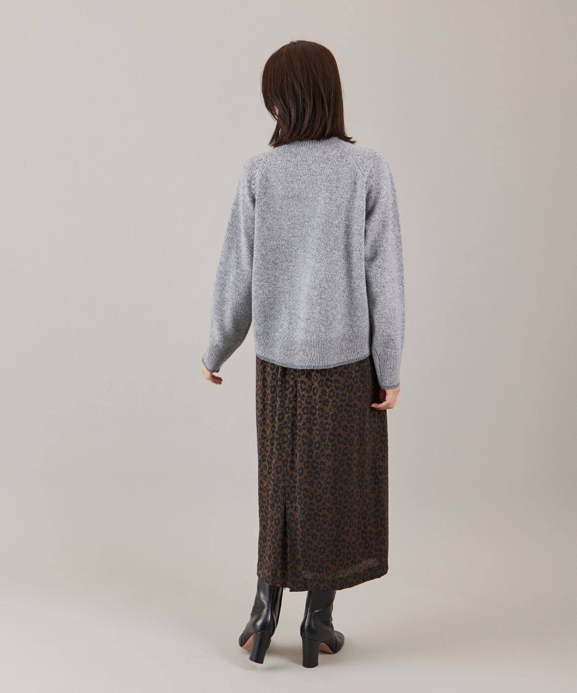 Le Souk「《大きいサイズ》ミックスカラーハイネックプルオーバー」|ニット・セーター|