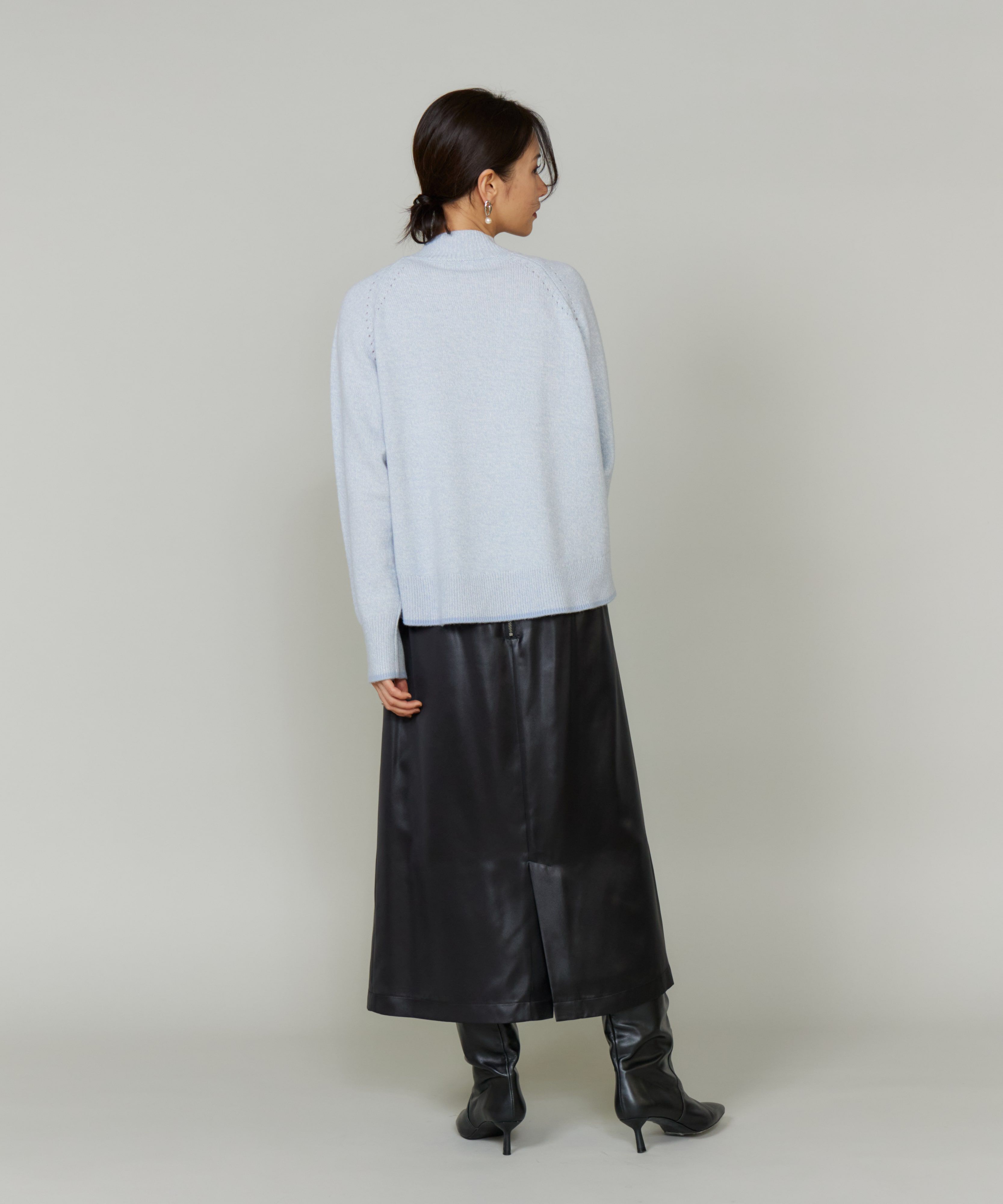 Le Souk「《大きいサイズ》ミックスカラーハイネックプルオーバー」|ニット・セーター|