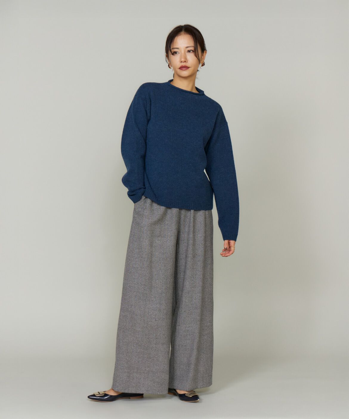 Le Souk「アルパカブレンドモックネックプルオーバー」|ニット・セーター|