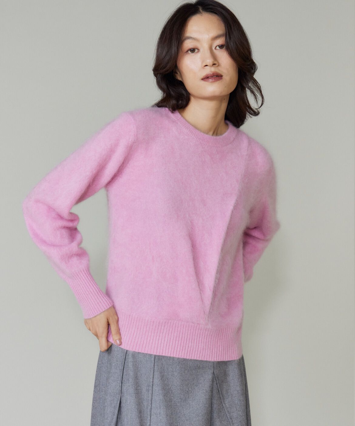 la veille by SUPERIOR CLOSET「《大きいサイズ》カシミヤタックプルオーバー」|ニット・セーター|
