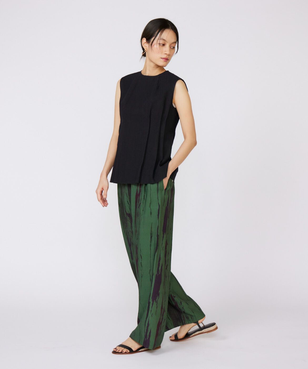 INED「《大きいサイズ》ウエストピンタックブラウス　《la veille by SUPERIOR CLOSET》」|シャツ・ブラウス|