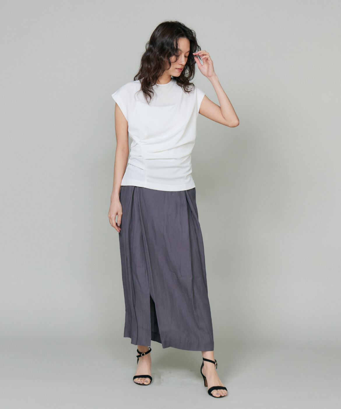 la veille by SUPERIOR CLOSET「ラップ風スカート」|タイト|