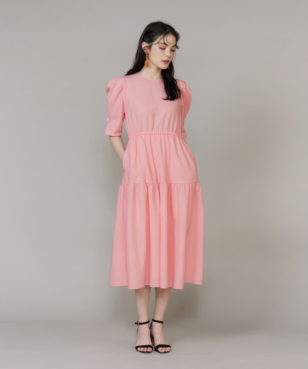 Maglie le cassetto「《大きいサイズ》ティアードワンピース」|ワンピース|