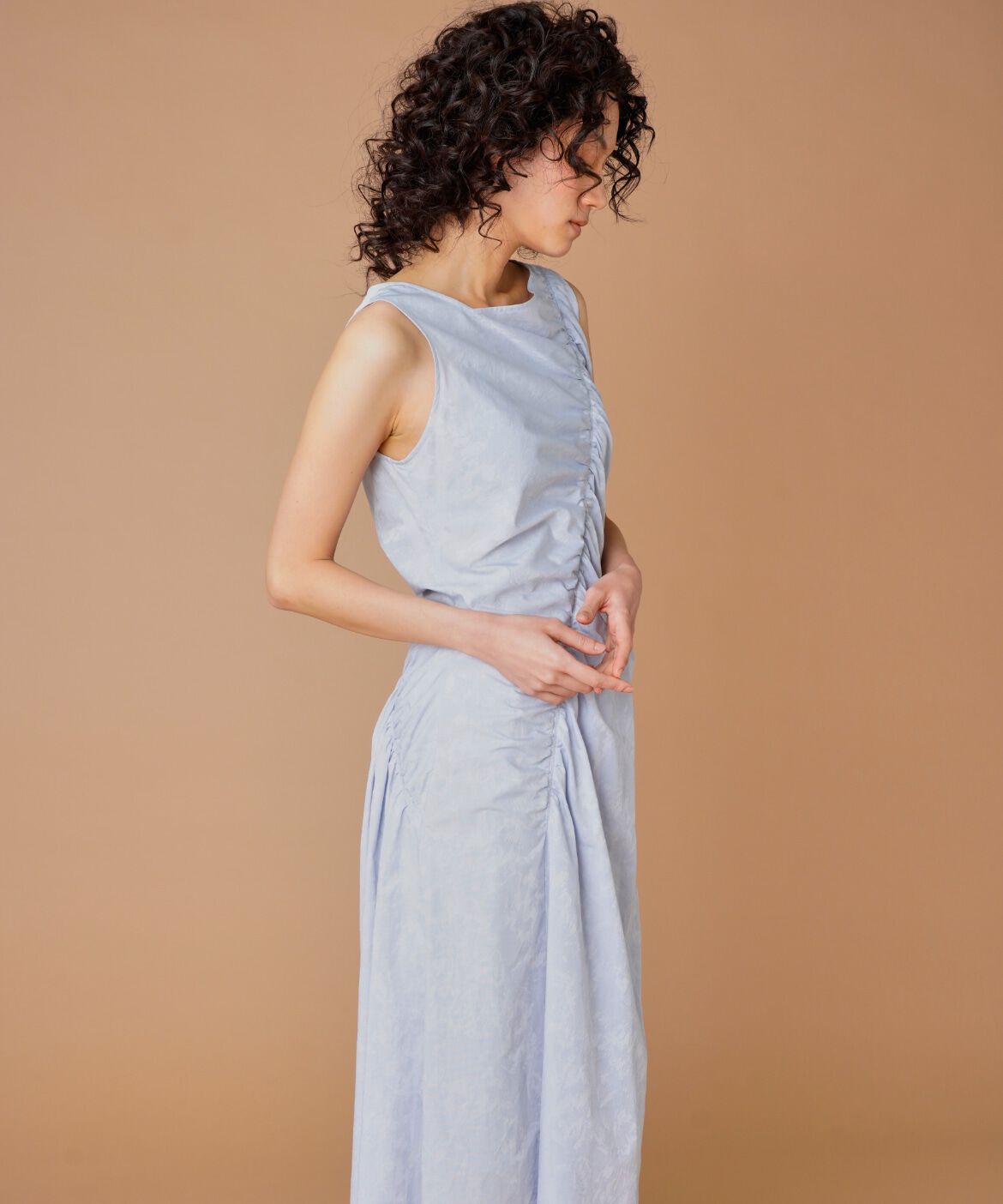 la veille by SUPERIOR CLOSET「斜めギャザーワンピース　」|ワンピース|