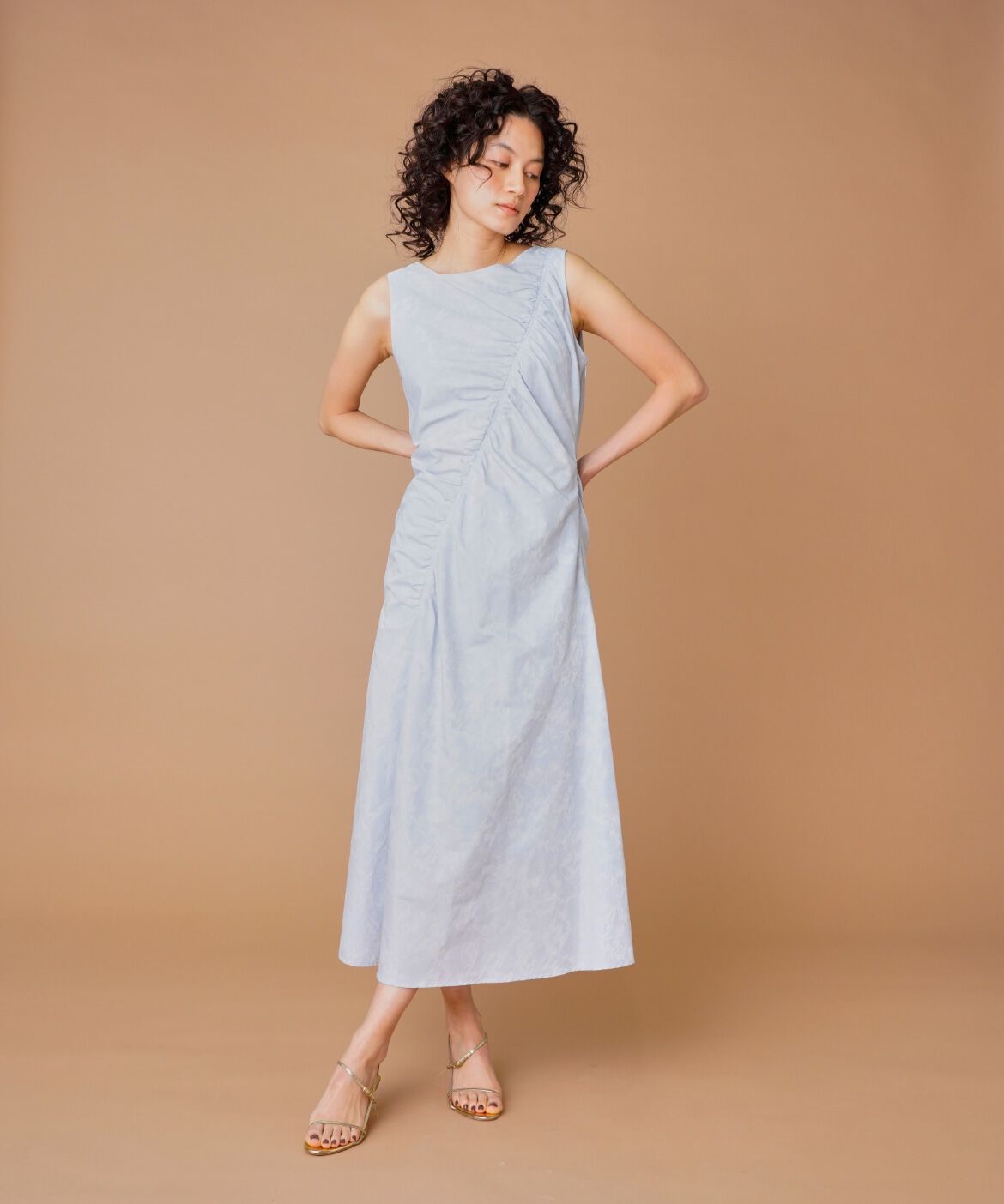 la veille by SUPERIOR CLOSET「斜めギャザーワンピース　」|ワンピース|