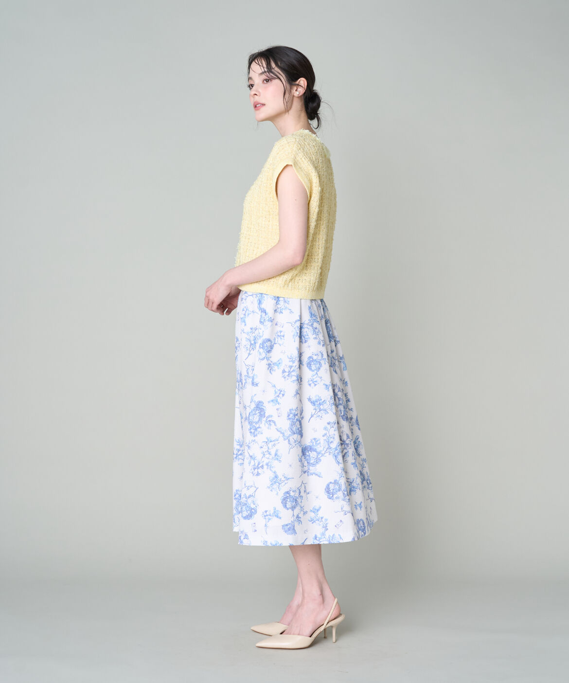 Maglie le cassetto「《大きいサイズ》トワルドジュイ風タックスカート《M Maglie le cassetto》」|フレア|