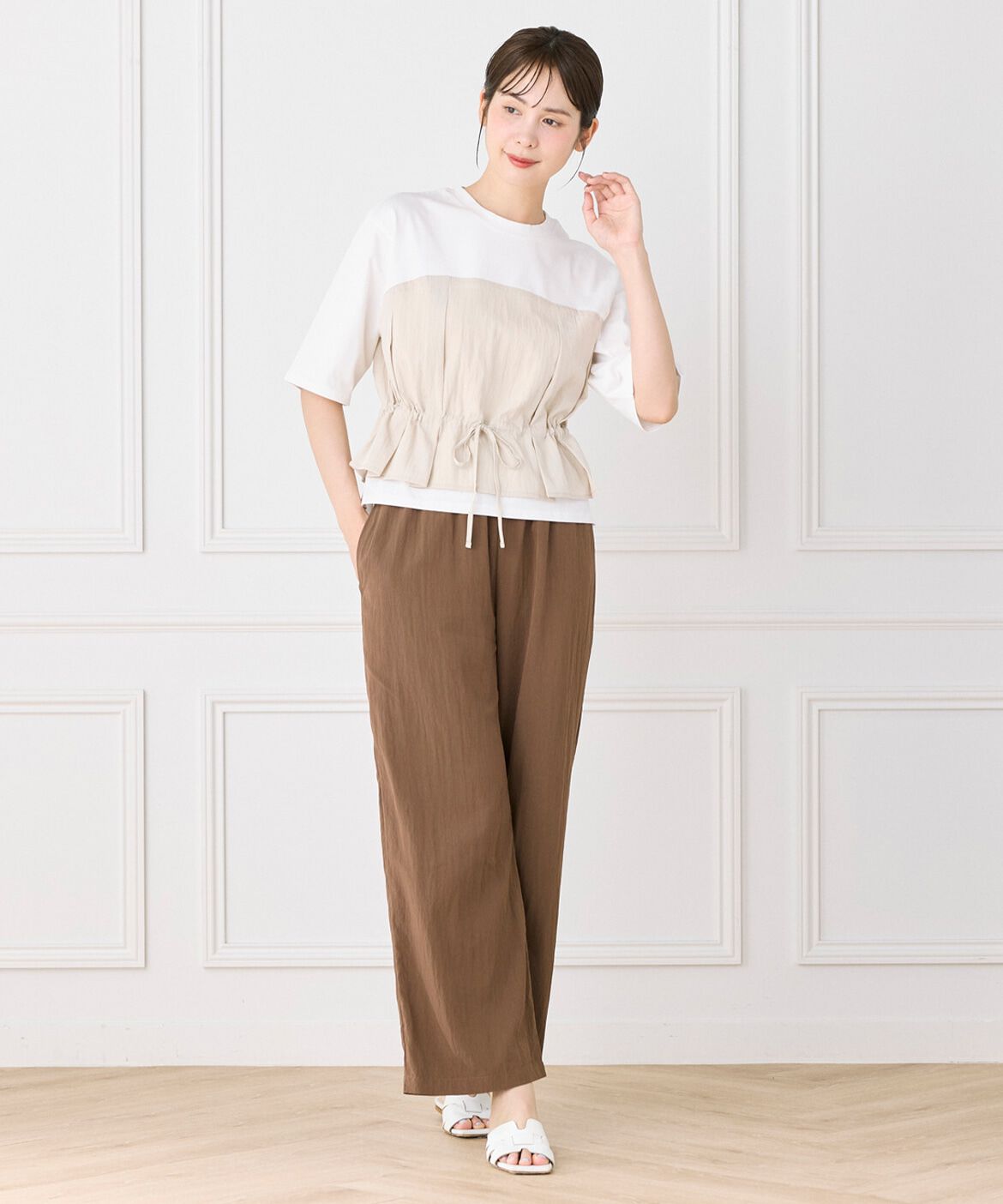 DAY by DAY it&rsquo;s international「ビスチェドッキングカットソー｜1枚で華やぐビスチェ風メリハリTシャツ」|Tシャツ・カットソー|