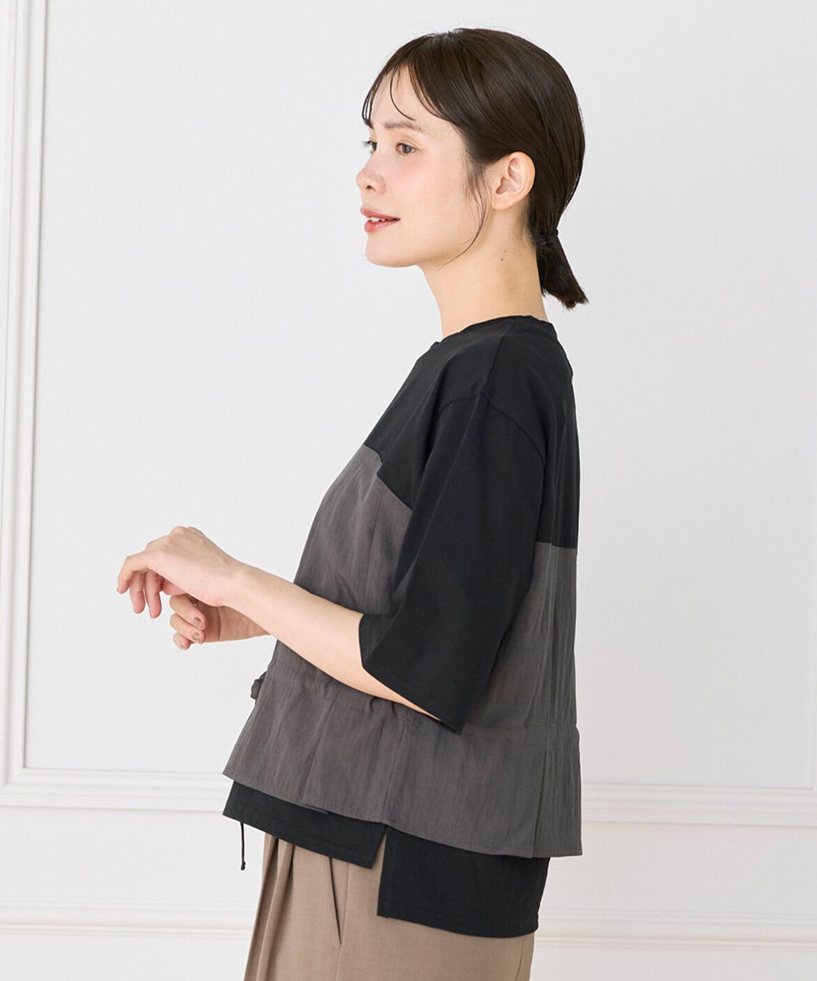 DAY by DAY it&rsquo;s international「ビスチェドッキングカットソー｜1枚で華やぐビスチェ風メリハリTシャツ」|Tシャツ・カットソー|