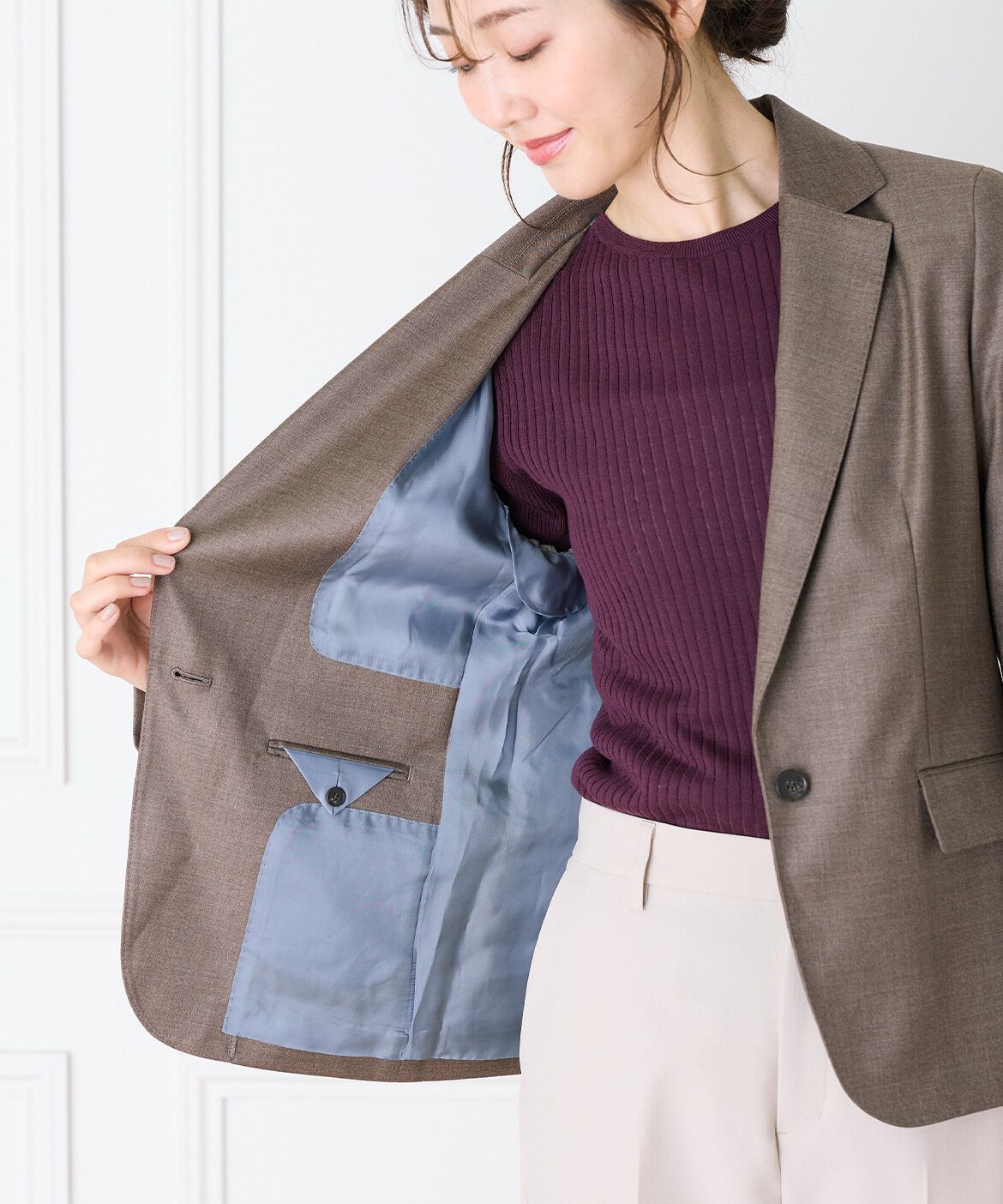 INED「シングルテーラードジャケット《Loro Piana/ロロ・ピアーナ》」|テーラードジャケット|